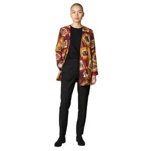 Vintage 90's Andrea Gayle A Division of The Leslie Fay Co's Multi-Colored Blazer